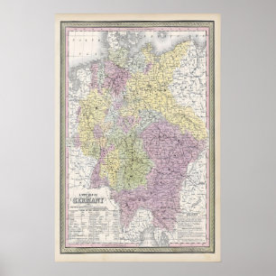 Karte der deutschen Staaten vor 1871, Geschichte M Poster