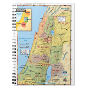 Karte der Division der 12 Stammesgebiete Kanadas Notizblock