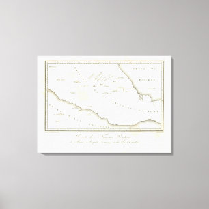 Karte der falschen Position in Mexiko Leinwanddruck