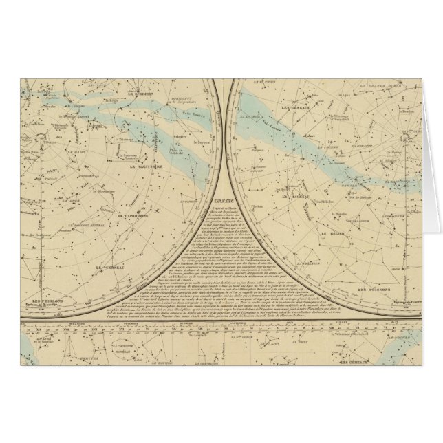 Karte der Feststerne (Vorderseite (Horizontal))