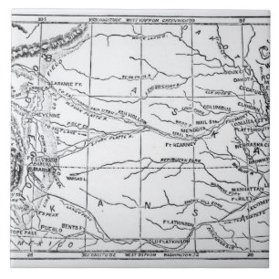 Karte der Goldregion, veröffentlicht 'im Weekly Fliese