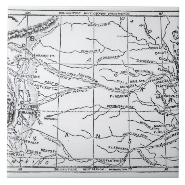 Karte der Goldregion, veröffentlicht 'im Weekly Fliese (Vorderseite)