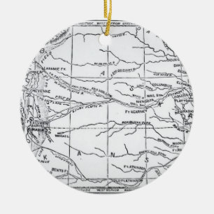 Karte der Goldregion, veröffentlicht 'im Weekly Keramikornament