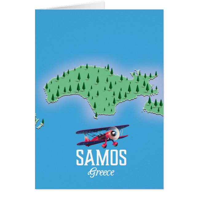 Karte der griechischen Insel Samos (Vorne)