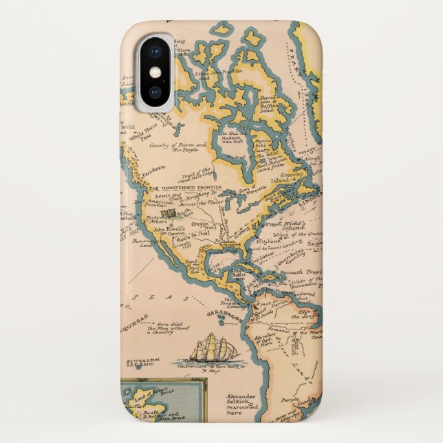 Karte der großen Abenteuer Case-Mate iPhone Hülle (Rückseite)
