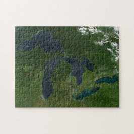 Karte der Großen Seen. Puzzle