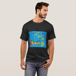 Karte der Hawaii-Inseln T-Shirt