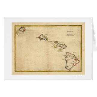 Karte der hawaiianischen Inseln von Kalama 1837