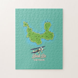 Karte der Insel Bình Ba Vietnam Karte Puzzle