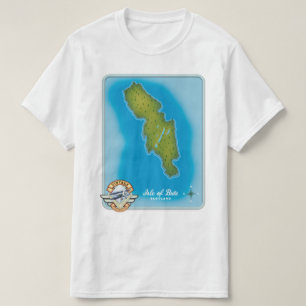 Karte der Insel Bute T-Shirt