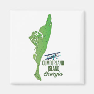 Karte der Insel Cumberland Georgia Magnet