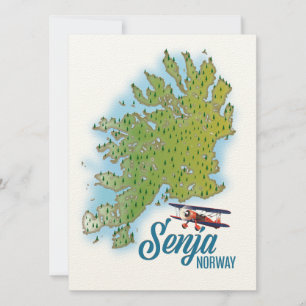 Karte der Insel Senja in Norwegen