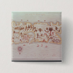 Karte der Insel von Puerto Rico, 1599 Button