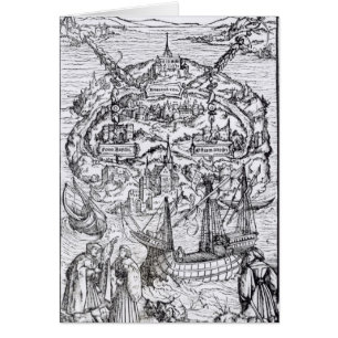 Karte der Insel von Utopie, Buchfrontispiz