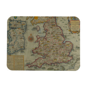 Karte der Invasionen von England u. von Irland Magnet