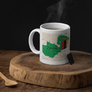 Karte der Kaffee-Tasse in Sambia Kaffeetasse
