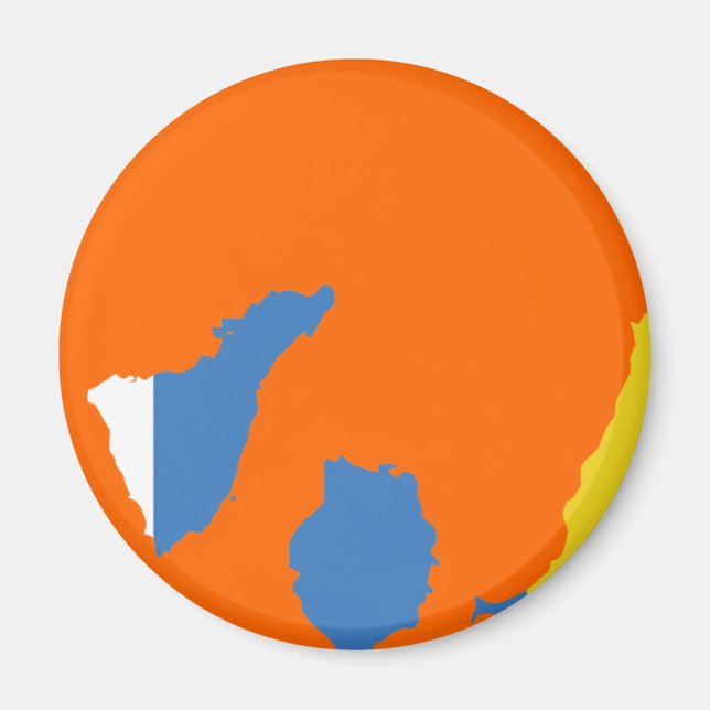 Karte der Kanarischen Inseln Magnet (Vorne)