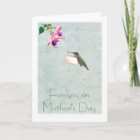 Karte der Kolibri-und Fuchsien-Mutter Tages