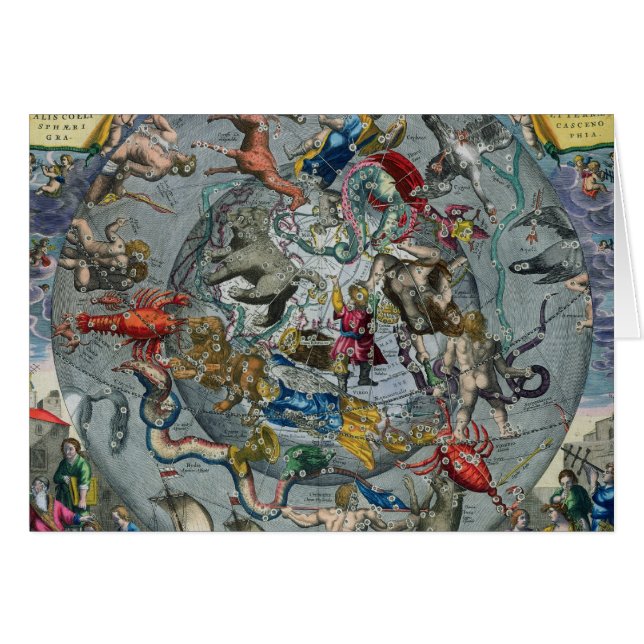 Karte der Konstellationen vom Nord (Vorderseite (Horizontal))