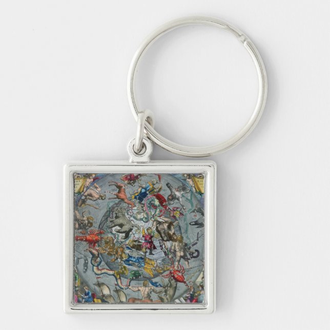 Karte der Konstellationen vom Nord Schlüsselanhänger (Vorne)