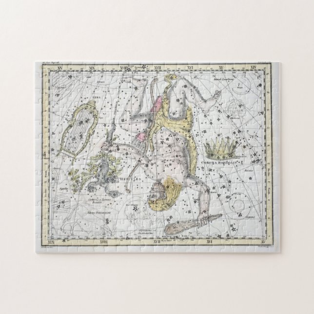 Karte der Konstellations-Platte VIII Puzzle (Horizontal)