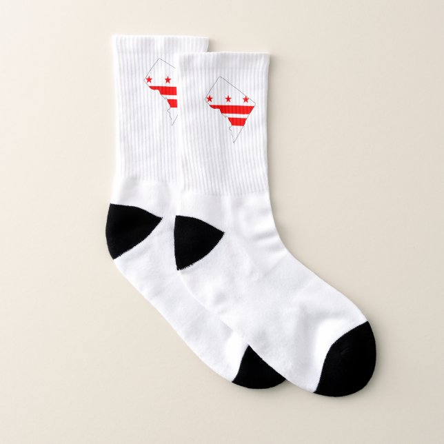 Karte der Kontur Washington DC Socken (Paar)