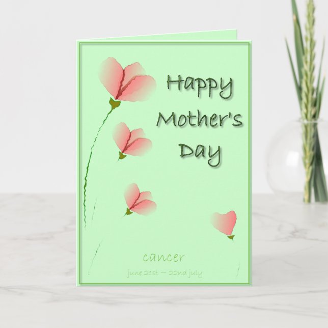 Karte der Krebs-Mutter Tages (Vorderseite)