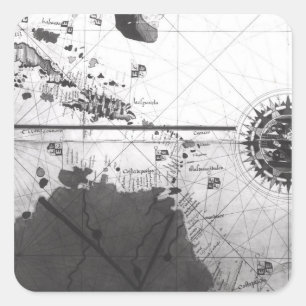 Karte der Länder Quadratischer Aufkleber