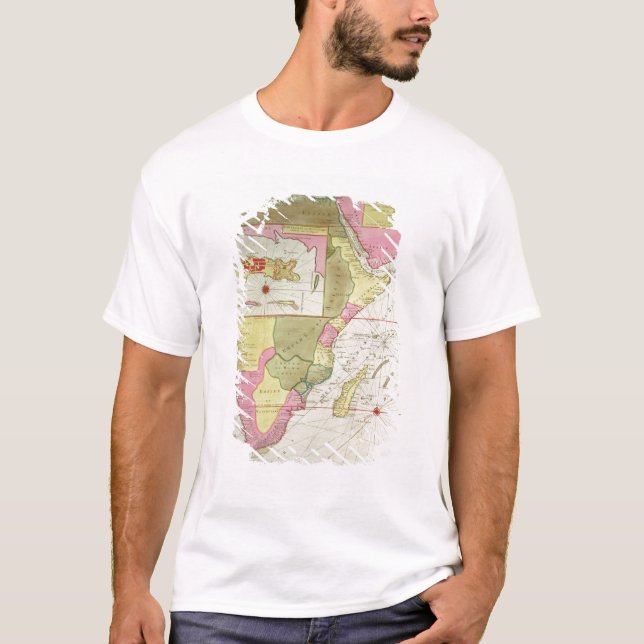 Karte der Länder von Afrika T-Shirt (Vorderseite)