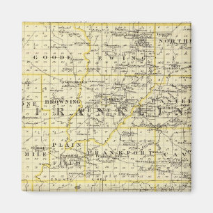 Karte der Landkreis Franklin und Williamson Magnet