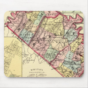 Karte der Landkreis Morgan, Berkeley und Jefferson Mousepad