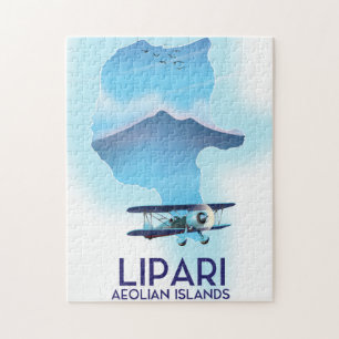 Karte der Lipari-Äolischen Inseln Puzzle