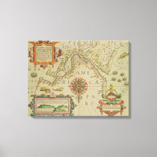 Karte der Magellan-Straße, Patagonien, aus der M Leinwanddruck