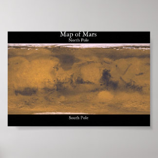 Karte der Mars Poster
