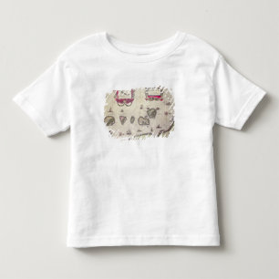 Karte der Moluccan Insel, graviert Kleinkind T-shirt