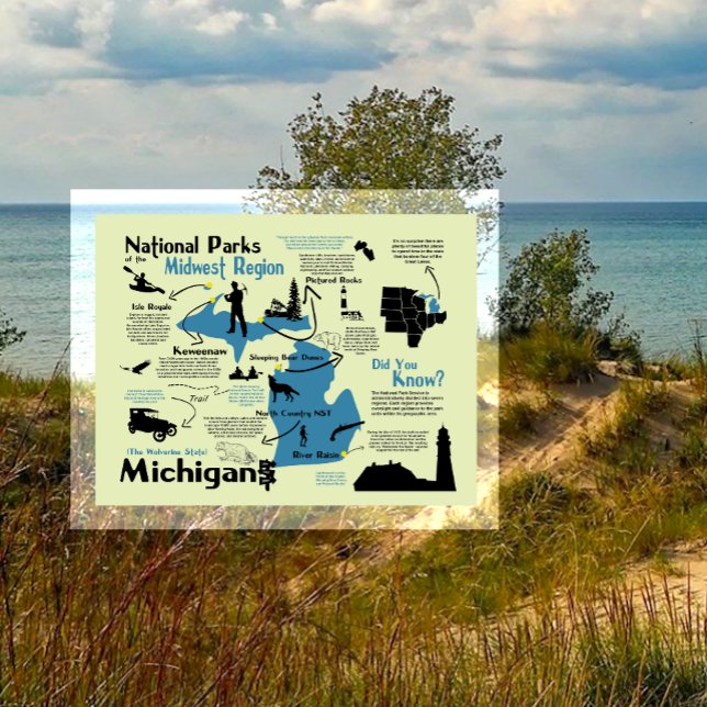 Karte der Nationalparks in Michigan (Von Creator hochgeladen)