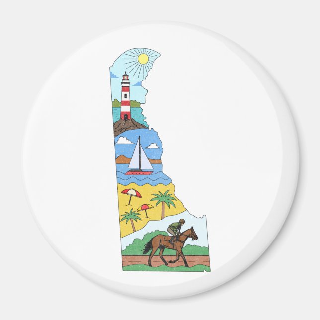 Karte der Nationalparks von Delaware Sea Beach Magnet (Vorne)