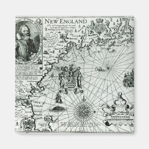 Karte der Neu-England Küstenlinie Magnet