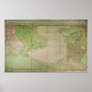 Karte der neuen Entdeckungen Poster