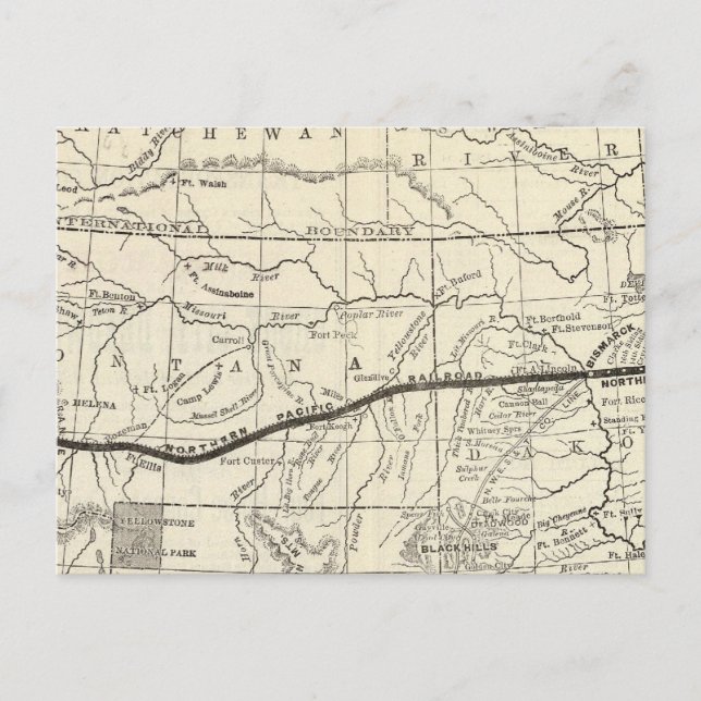 Karte der Nordpazifikbahn (Vorderseite)