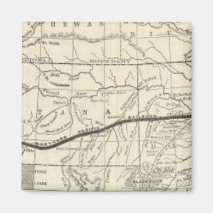 Karte der Nordpazifikbahn Magnet