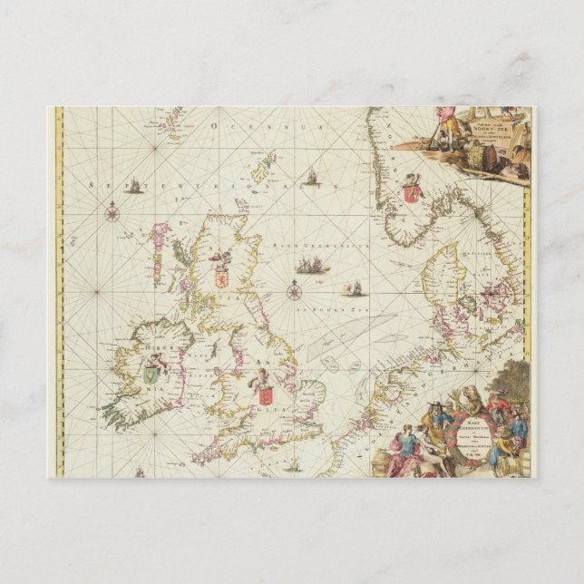 Karte der Nordsee, c.1675 (Vorderseite)