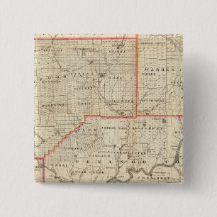 Karte der Ölregion Pennsylvania Button