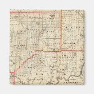 Karte der Ölregion Pennsylvania Magnet