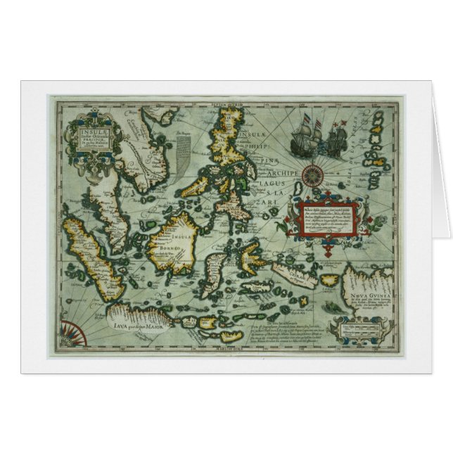 Karte der Ostinseln, Kneipe. 1635 in Amsterdam (ha (Vorderseite (Horizontal))