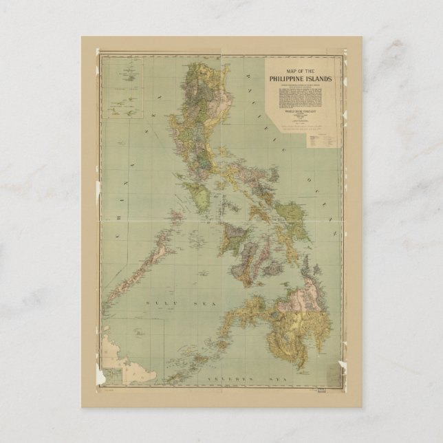 Karte der Philippinen (1908) (Vorderseite)