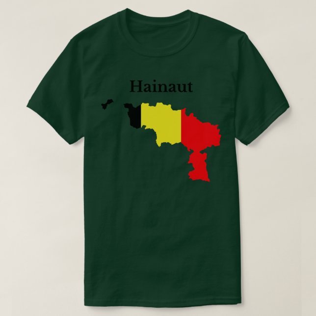 Karte der Provinz Hainaut Belgien T-Shirt (Design vorne)