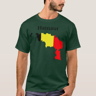 Karte der Provinz Hainaut Belgien T-Shirt