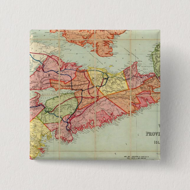 Karte der Provinz Nova Scotia 4 Button (Vorderseite)