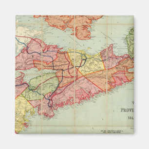 Karte der Provinz Nova Scotia 4 Magnet